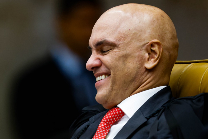 O ministro do Supremo Tribunal Federal (STF), Alexandre de Moraes, durante sessão plenária do Tribunal, na sede do STF