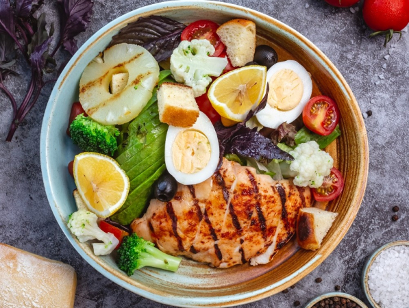 Prato para dieta low-carb