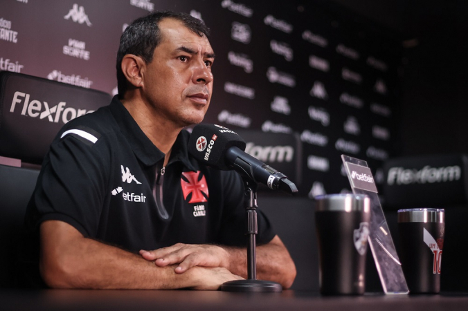 Coletiva de imprensa do técnico Fabio Carille após a partida Vasco x Portuguesa