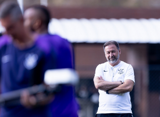 Augusto Melo em treino do Corinthians