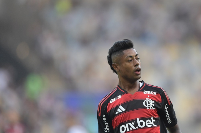 Bruno Henrique Flamengo Player durante una partita contro Vasco al Maracanã Stadium