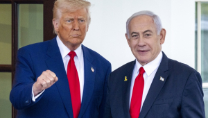 O presidente dos Estados Unidos, Donald J. Trump, e o primeiro ministro israelense, Benjamin Netanyahu