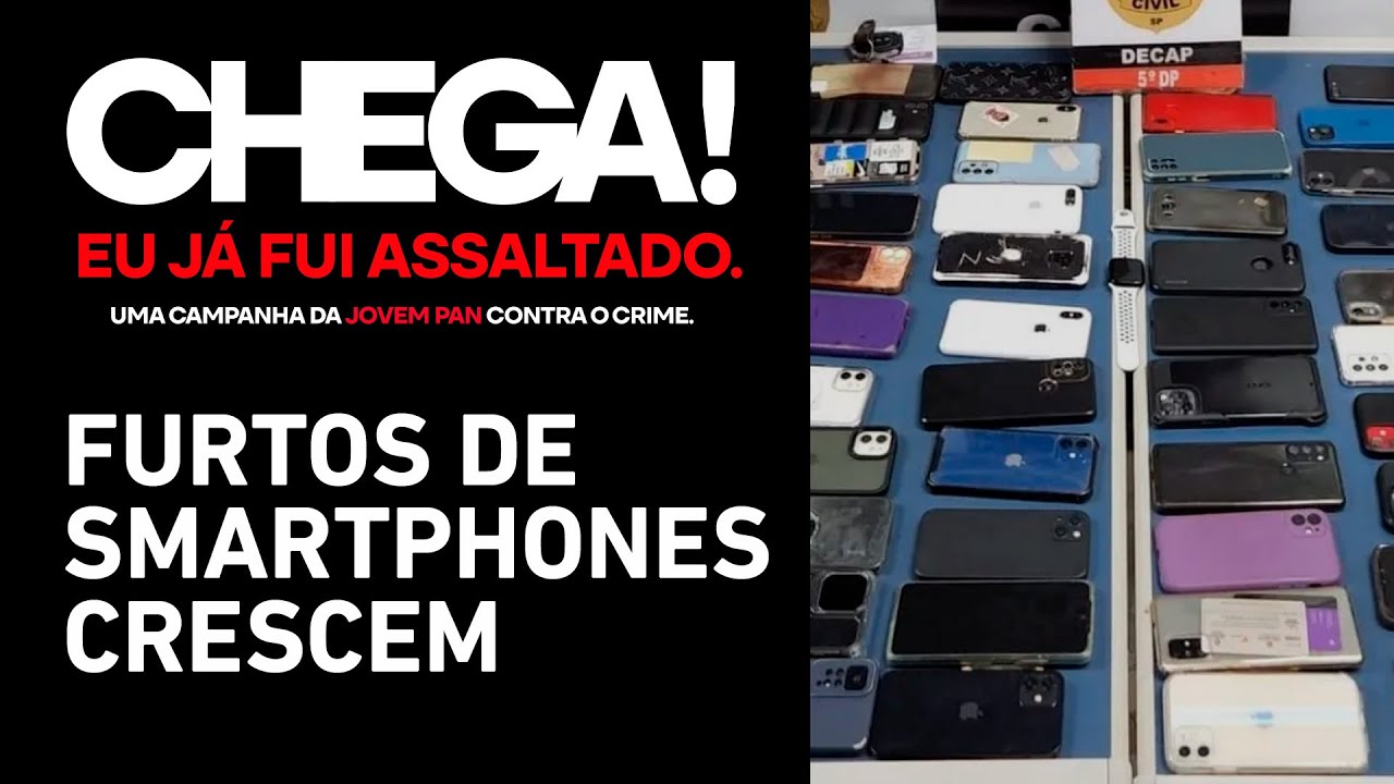 Aumento dos roubos de celulares no Brasil