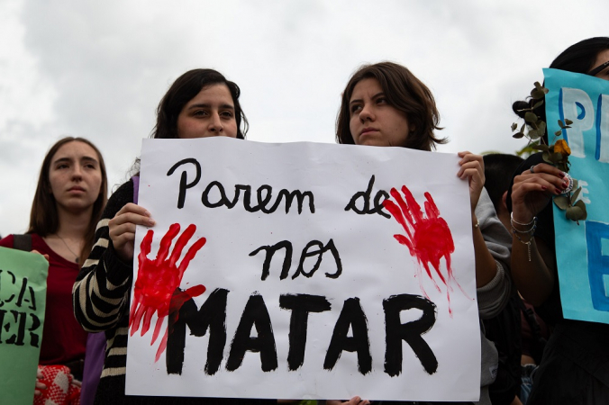 Protesto contra violência