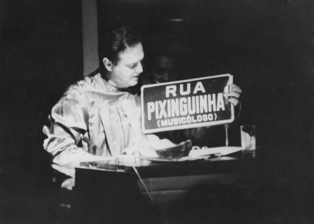 Brasil, São Paulo, Sp. 26/06/1966. Sérgio Porto (stanislaw Ponte Preta) durante estreia do show No João