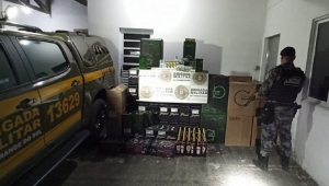 Contrabando apreendido pela Polícia Militar do Rio Grande do Sul