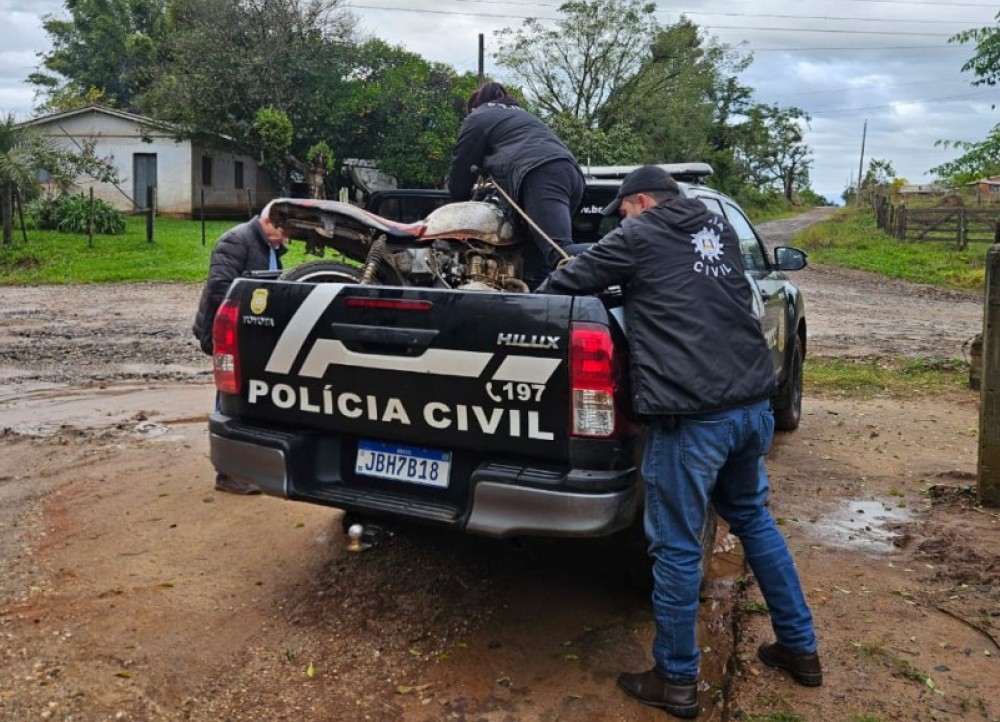 Polícia apreendeu motocicleta usada por suspeito de matar vereadora em Formigueiro (RS)