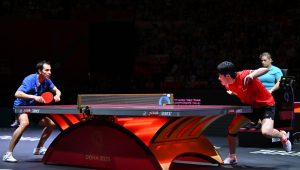 Hugo Calderano e Wang Chuqin