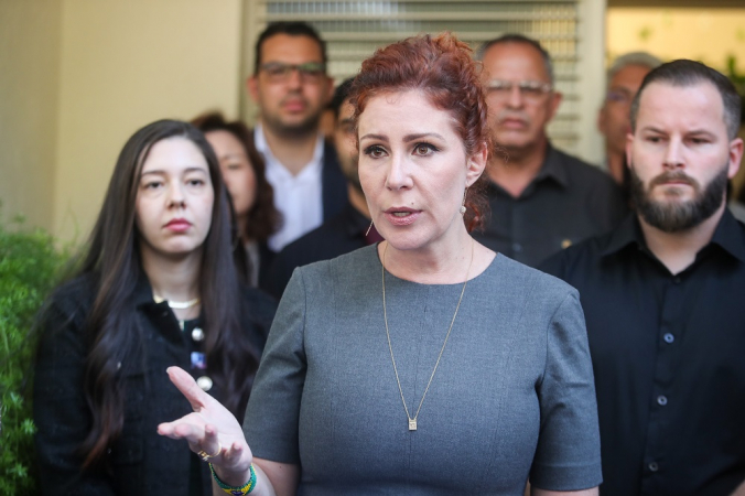 Coletiva com a deputada federal Carla Zambelli (PL-SP) na capital paulista