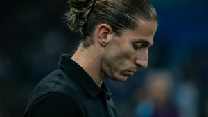 Felipe Luiz técnico do Flamengo durante partida contra o Cruzeiro no estádio Mineirão