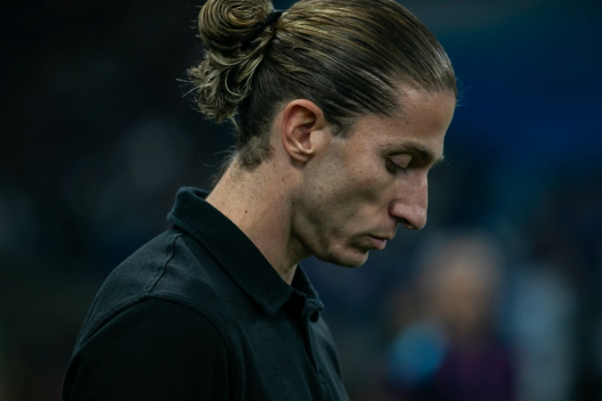 Felipe Luiz técnico do Flamengo durante partida contra o Cruzeiro no estádio Mineirão