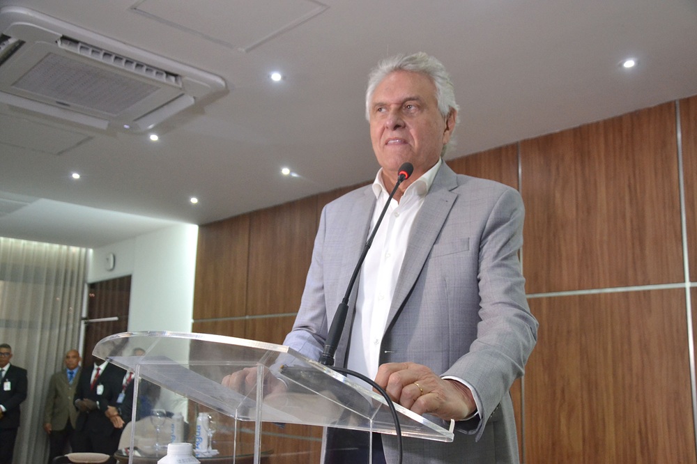 O governador de Goiás, Ronaldo Caiado (União Brasil), participa de um almoço com empresários e com representantes da Federação do Comércio de Bens, Serviços e Turismo da Bahia