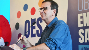 O prefeito do Rio, Eduardo Paes, durante o lançamento dos Objetivos do Envelhecimento Saudável