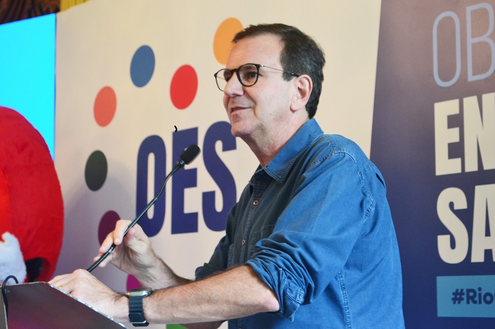 O prefeito do Rio, Eduardo Paes, durante o lançamento dos Objetivos do Envelhecimento Saudável