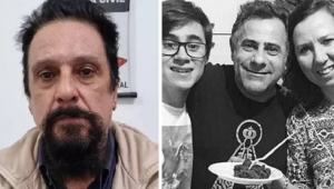Paulo Cupertino à esquerda; à direita, Rafael Miguel e seus pais
