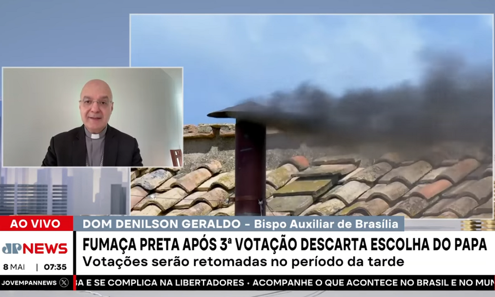 Dom Denilson Geraldo, bispo auxiliar de Brasília, fala com o Jornal da Manhã, da Jovem Pan News