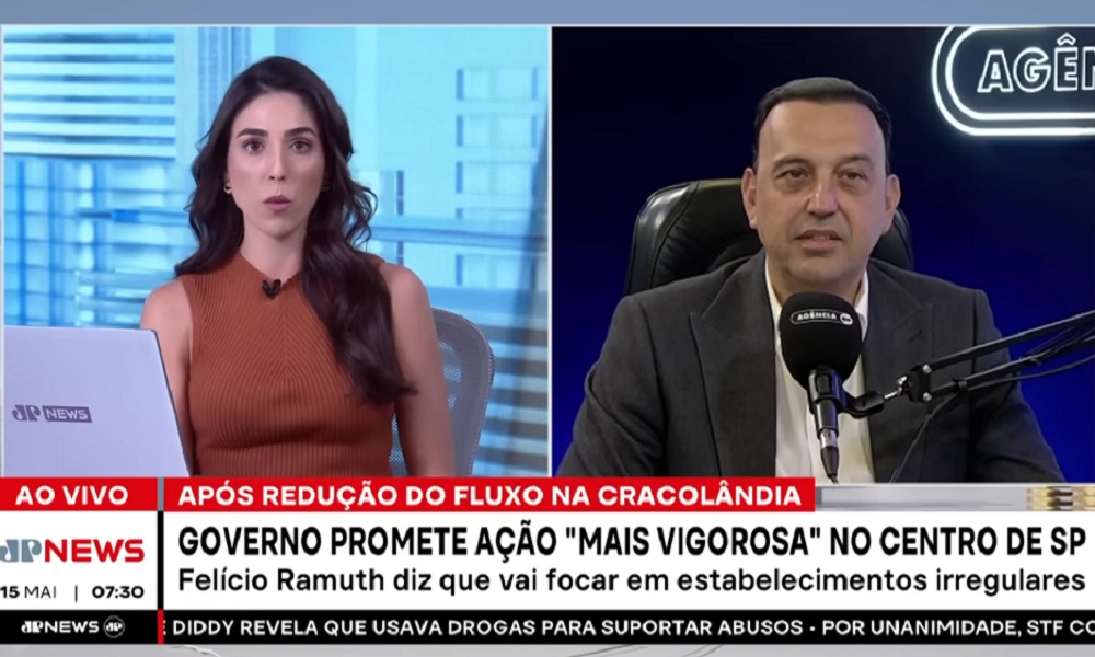 Felício Ramuth, vice-governador de São Paulo, concede entrevista ao Jornal da Manhã