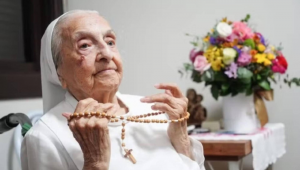 Com 116 anos, Inah Canabarro Lucas vivia na casa da Congregação Irmãs Teresianas do Brasil, em Porto Alegre