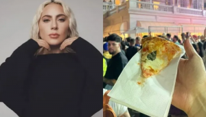 Lady Gaga distribui pizzas para fãs na porta do Copacabana Palace