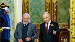 Presidente da República, Luiz Inácio Lula da Silva, durante reunião com o Presidente da Federação da Rússia, Vladimir Putin. Grande Palácio do Kremlin, Rússia - Moscou.