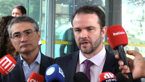 Sidney, presidente da Febraban, falam com a imprensa sobre o IOF