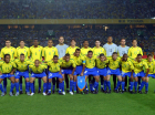 Elenco da sele&ccedil;&atilde;o brasileira na Copa do Mundo de 2002 perfilado antes da final contra a Alemanha