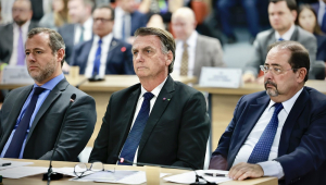 O ex-presidente Jair Bolsonaro durante depoimento no STF