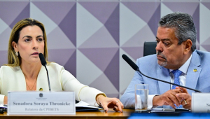 Soraya Thronicke, relatora da CPI das Bets, e Dr. Hiran, presidente da comissão