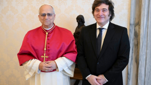 Papa Leão 14 recebeu presidente da Argentina Javier Milei no Vaticano neste sábado (7)