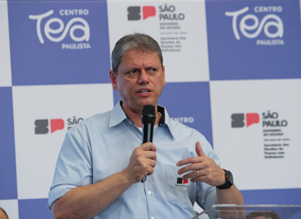 O governador de São Paulo, Tarcísio de Freitas, participou da inauguração do Centro TEA Paulista, no bairro Jardim Humaitá, zona oeste de São Paulo