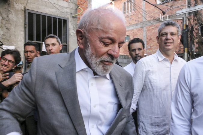 O presidente da República, Luiz Inácio Lula da Silva, participa da cerimônia de anúncio da Solução Habitacional para a Favela do Moinho