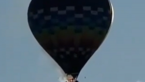 Balão em chamas em Santa Catarina