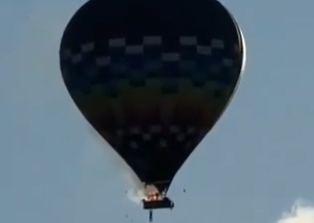 Balão em chamas em Santa Catarina