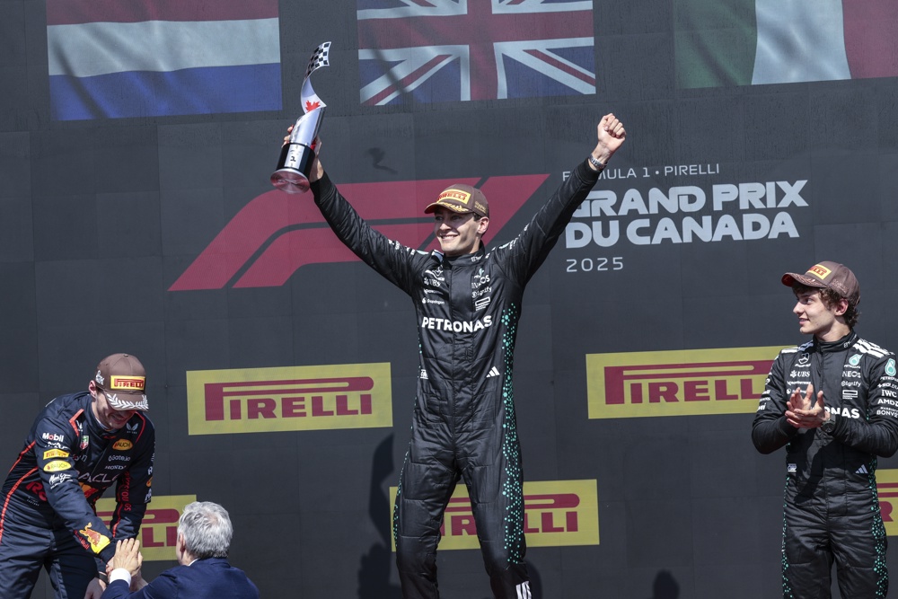 George Russell vence GP do Canadá e leva Mercedes ao primeiro lugar do pódio pela primeira vez em 2025
