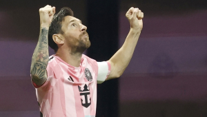 Messi omemora um gol nesta quinta-feira, durante partida do Mundial de Clubes entre Inter Miami e Porto