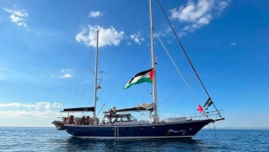 Barco com ativistas está a 48 horas de Gaza com ajuda humanitária