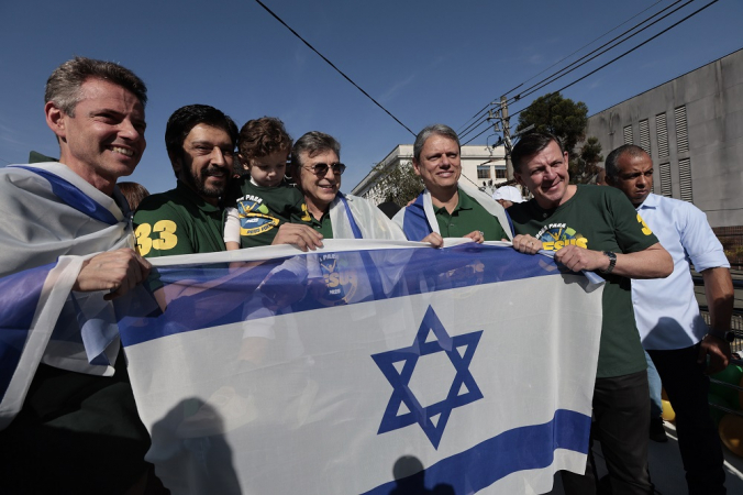 Governador Tarcisio de Freitas e o prefeito Ricardo Nunes