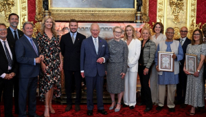 David Beckham ao lado do Rei Charles III