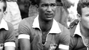 O jogador Didi da Seleção Brasileira na Copa de 58 na Suécia.