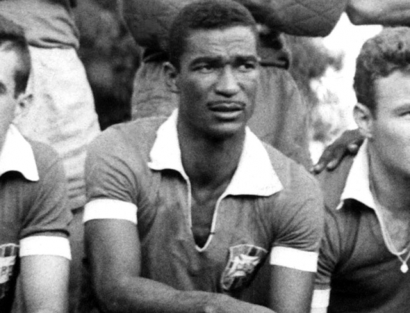 O jogador Didi da Seleção Brasileira na Copa de 58 na Suécia.