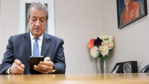 Presidente Nacional do PL, Valdemar Costa Neto, durante gravação do programa Valdemar Responde