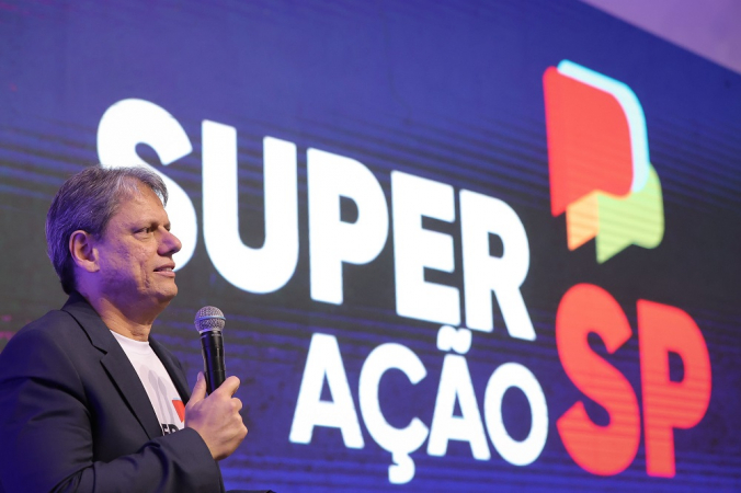 Tarcísio de Freitas no lançamento do Programa SuperAção