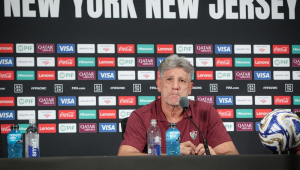 Treinador Renato Gaúcho concede entrevista coletiva antes da semifinal da Copa do Mundo de Clubes FIFA 2025, no MetLife Stadium, em Nova Jersey