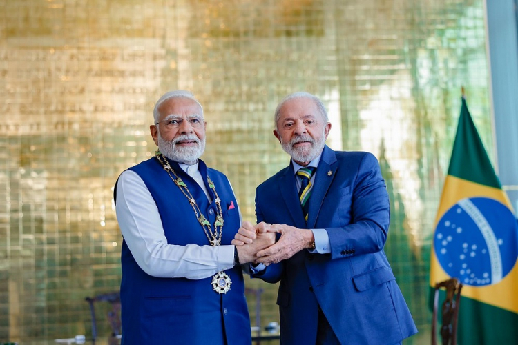 Lula recebe Modi, acena com fábrica da Embraer e diz que Brics ‘não aceita’ reclamação de Trump