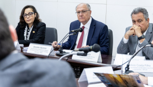 Vice-Presidente da República e Ministro Geraldo Alckmin durante a Reunião com setor do Agro, no MDIC