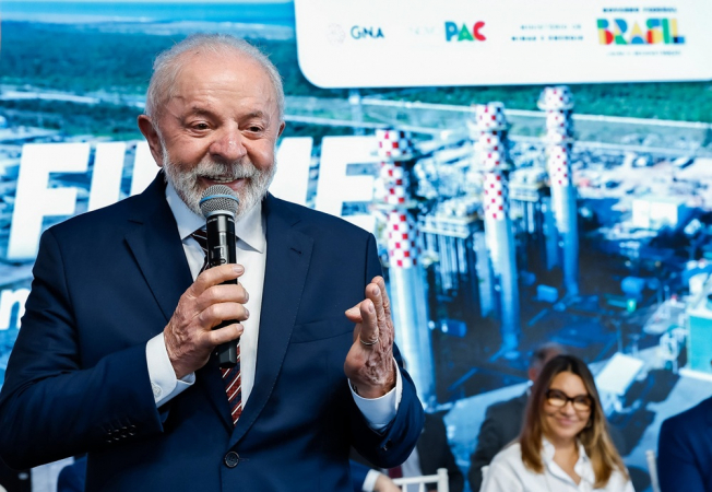 Lula na Cerimônia de Inauguração da Usina Termelétrica GNA II, no Porto do Açu