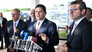 Alckmin, Alcolumbre e Hugo Motta