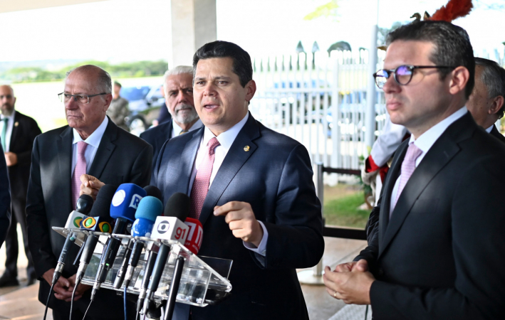 Alckmin, Alcolumbre e Hugo Motta