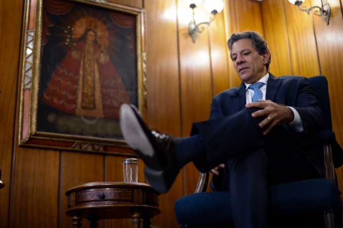 ministro da Fazenda, Fernando Haddad, durante entrevista exclusiva ao Estadão/Broadcast