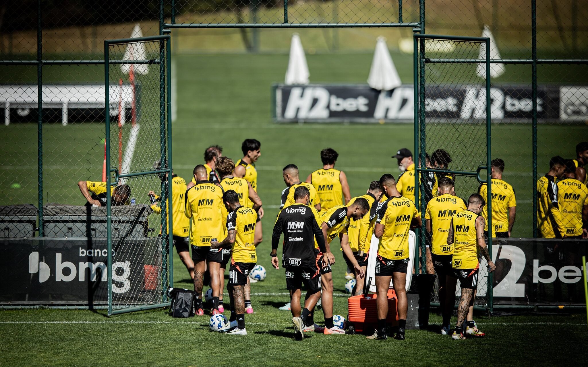 Elenco do Atlético-MG em treino 